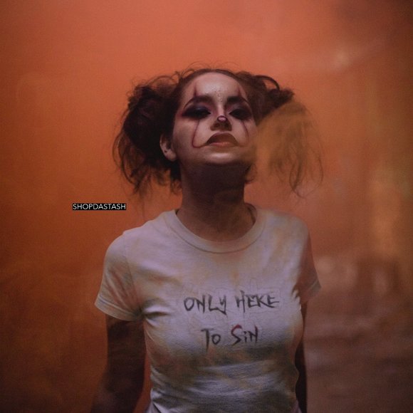 ONLY HERE TO SIN SUICIDE SQUAD UNISEX/WOMEN TSHIRT - Picture 3 of 3